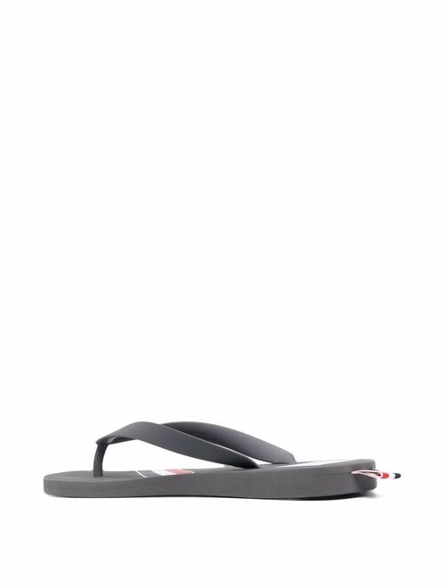 Thom Browne RWB-stripe flip flops