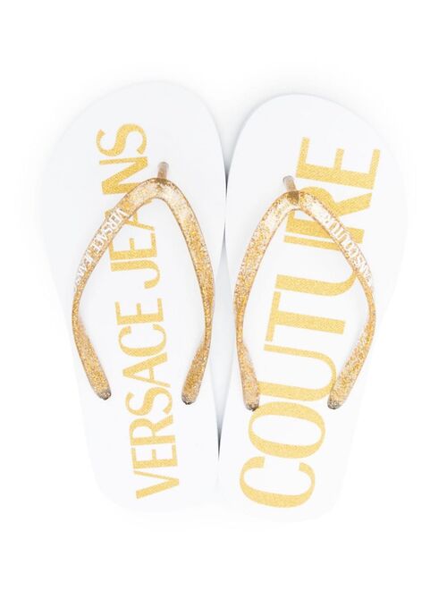 Versace Jeans Couture logo-print flip flops