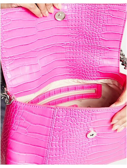 Steve Madden Balessa crossbody bag in pink croc
