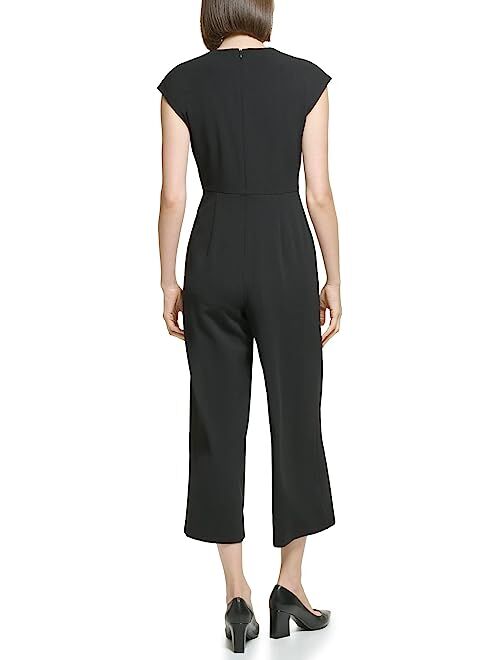 Calvin Klein Midi Jumpsuit with Cap Sleeves