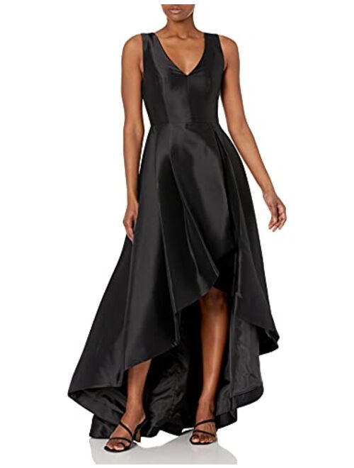 Calvin Klein Sleeveless V-Neck Gown with High-Low Design Womens Formal Dresses for Special Occasions