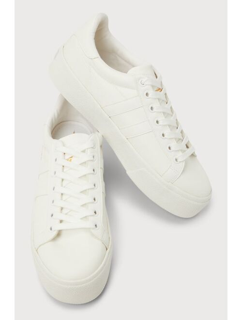 Gola Orchid White Platform Lace-Up Sneakers