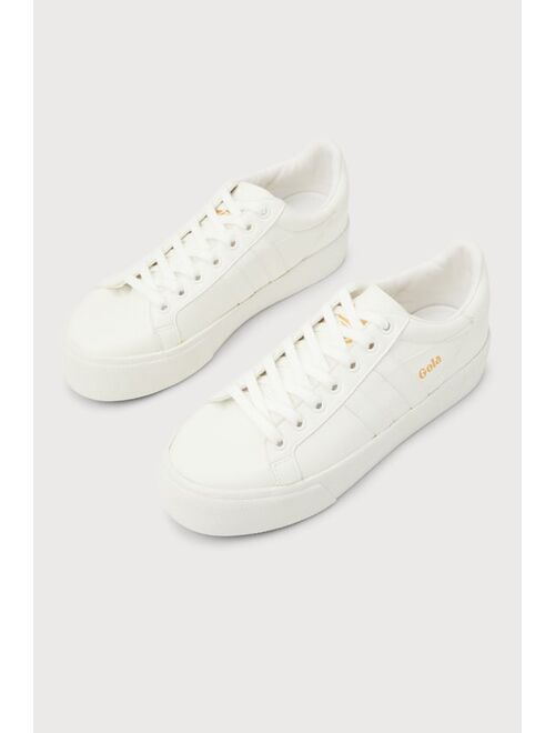 Gola Orchid White Platform Lace-Up Sneakers