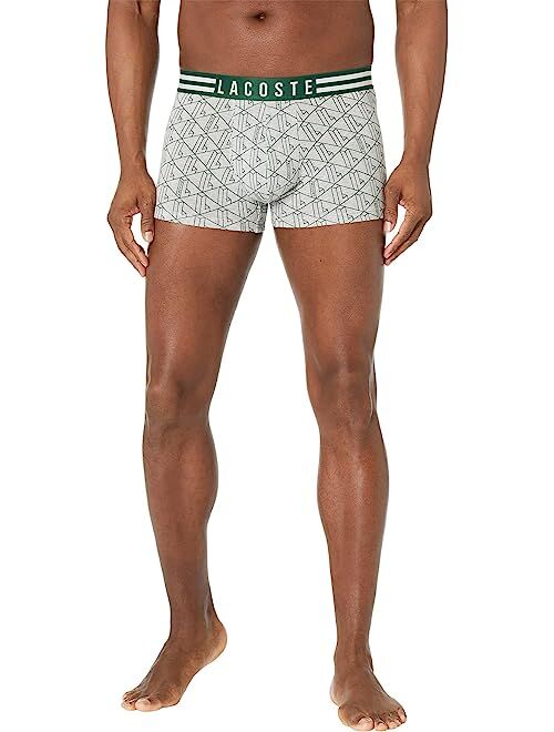 Lacoste 3-Pack Casual Cotton Stretch Signature Branding Cotton Stretch Trunks