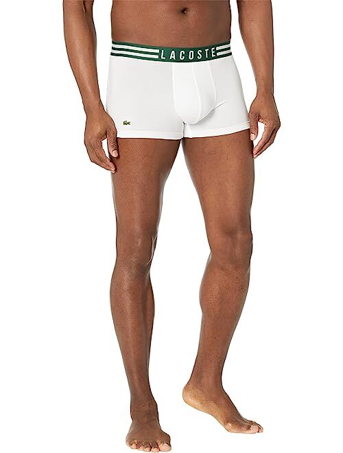 Lacoste 3-Pack Casual Cotton Stretch Signature Branding Cotton Stretch Trunks