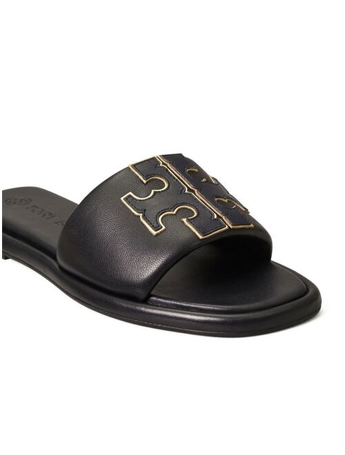 Tory Burch Double T patch slides