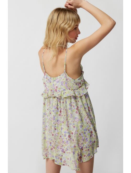 Urban Outfitters UO Danielle Chiffon Floral Romper