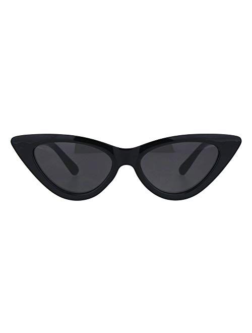 Sa106 Girls Kid Size Mod Plastic Cat Eye Minimal Chic Retro Sunglasses