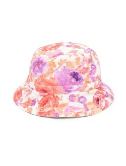 Kids reversible floral-print bucket hat