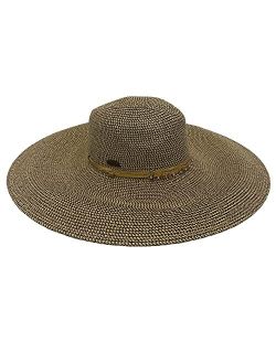 Women's Premium Straw Hat - Metallic Gold Paper Braid, UPF (SPF) 50  UVA/UVB Sun Protection