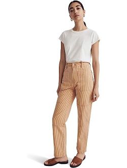 Perfect Vintage Straight Jeans with Novelty Pocket in Earthen Gold