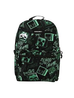 License Men's Minecraft Creeper Heads Backpack