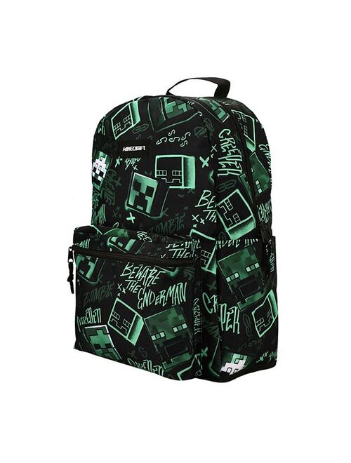 License Men's Minecraft Creeper Heads Backpack