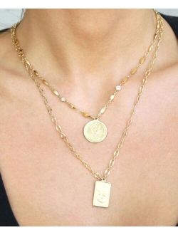 Medallions of Mine Layered Gold Plated Coin Necklace Set