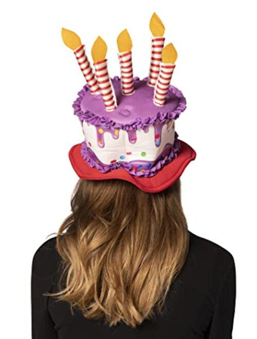 Rasta Imposta Purple and Red Birthday Cake Hat Costume Accessory Dessert Cupcake Muffin Accessories Hats Headwear Costumes, Adult One Size