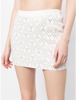 Retrofete stud-detail miniskirt