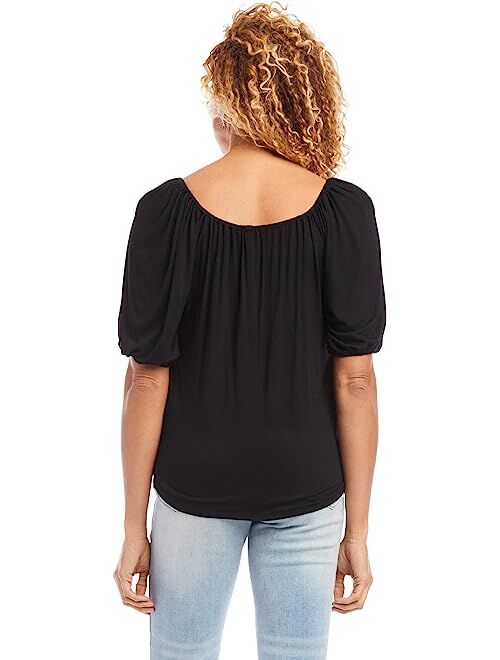 Karen Kane Knit Peasant Top