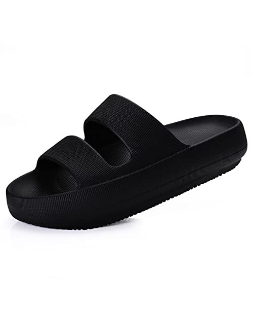 shevalues Cloud Slides for Women with Arch Support Pillow Soft Slip on Sandals Lightweight Summer Slippers for Plantar Fasciitis