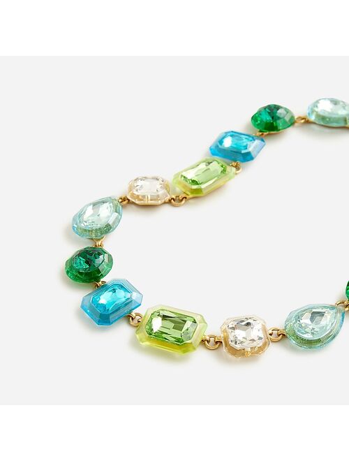 Faceted crystal necklace