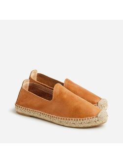Made-in-Spain espadrille flats in leather