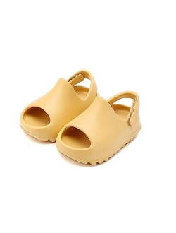 Sevrx Toddler Little Kids Slides Sandals, Kid Summer Slip On Slides Sandals,Slippers with Velcro Strap Anti-slip Water ShoesIndoor Outdoor Lightweight Slippers Sandals fo