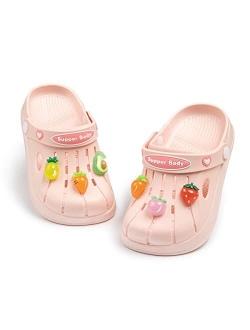 Sawimlgy Little Kids Toddler Comfort Garden Clogs Summer Water Sandals Breathable Slip On Shower Slipper Pool Beach Boys Girls Play Shoes
