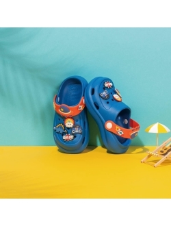 Sonsage Toddler Boys Girls Garden Clogs Slippers Little Kids Slip-On Sandals Cute Cartoon Classic Breathable Lightweight Summer Beach Pool Water Garden Shoes