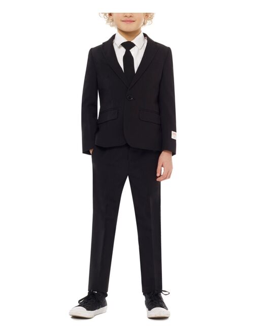 OPPOSUITS Boys Black Knight Slim Fit Solid Suit
