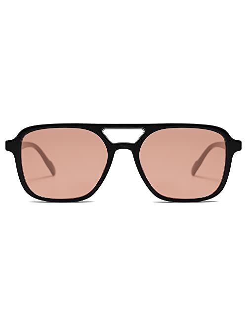 SOJOS Trendy Retro Aviator Sunglasses for Women and Men