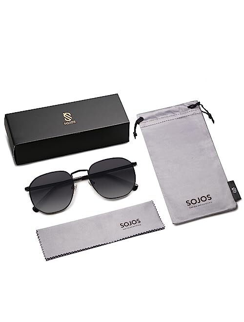 SOJOS Square Sunglasses for Men Women Classic Trendy Vintage Retro Style