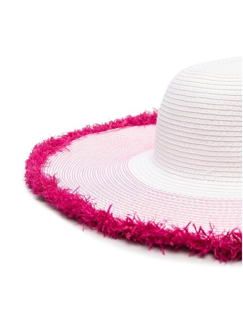 Monnalisa embroidered logo sun hat