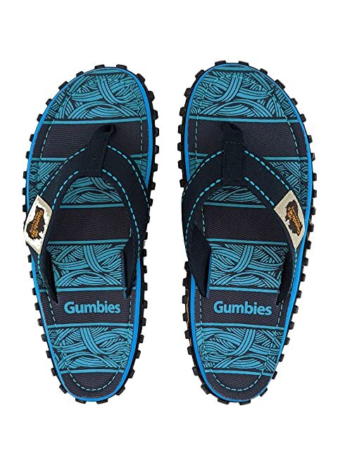 Gumbies Islander Unisex Flip Flops, with Supersoft Cotton Toe Post and Durable Recycled Rubber Sole - Comfort Guaranteed
