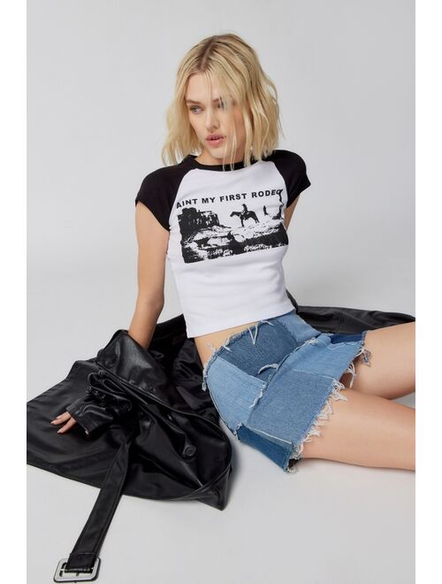 Urban Outfitters Aint My First Rodeo Raglan Baby Tee