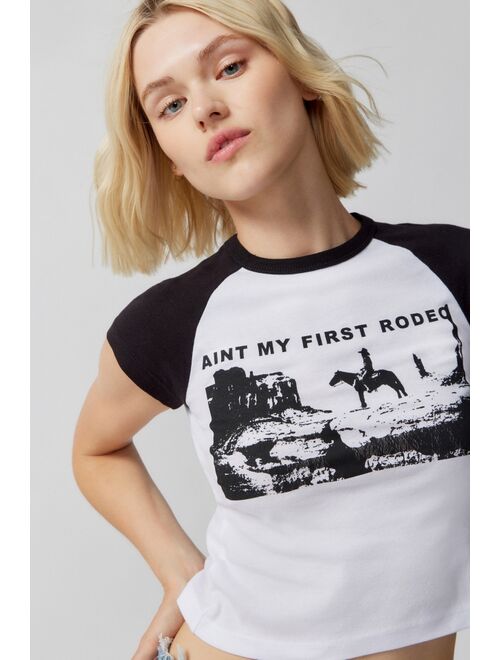 Urban Outfitters Aint My First Rodeo Raglan Baby Tee