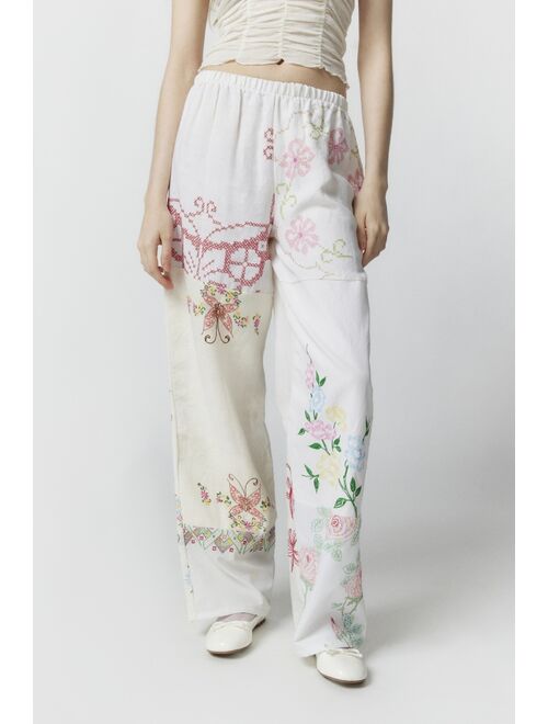 Urban Renewal Remade Pieced Embroidered Pull-On Pant