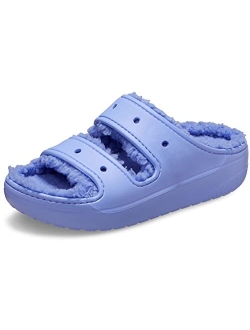 Unisex-Adult Classic Cozzzy Platform Sandals | Fuzzy Slippers Slide