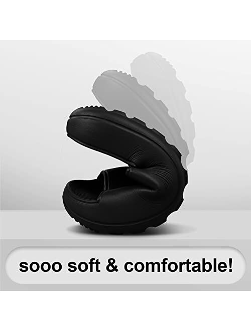 Leisurely Pace Cloud Slides for Women Men Squishy Pillow Sandals Lightweight Shower Shoes Summer Slippers with Comfort