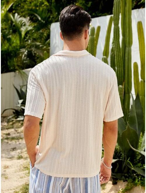 Manfinity RSRT Men Solid Pocket Patched Shirt