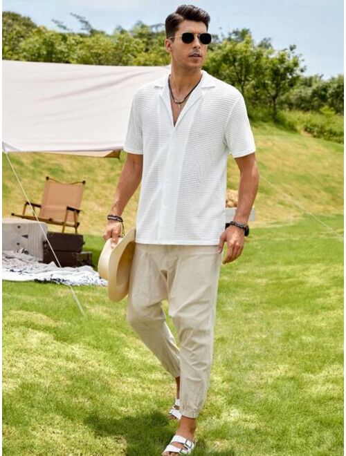 Shein Manfinity RSRT Men Solid Button Up Shirt