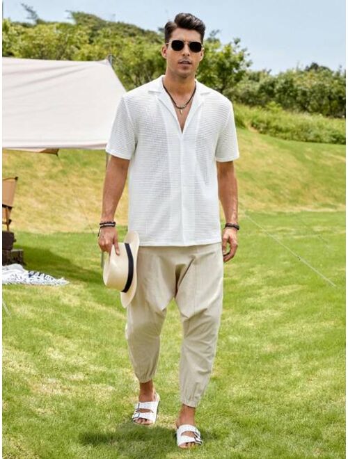 Shein Manfinity RSRT Men Solid Button Up Shirt