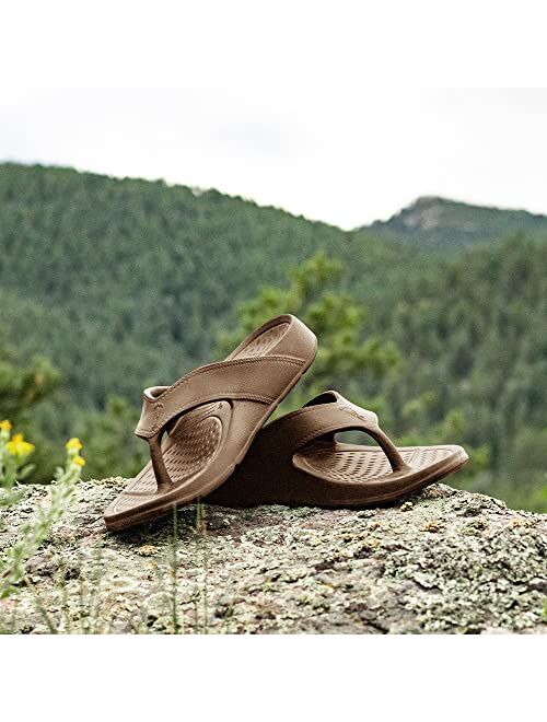 NUUSOL UnisexCascadeFlip Flops; Non-Slip Hiking/Plantar Fasciitis Footwear; Soft Cushion, Lightweight & Comfortable; Arch Support & Textured Footbed, Pain Relief for Join