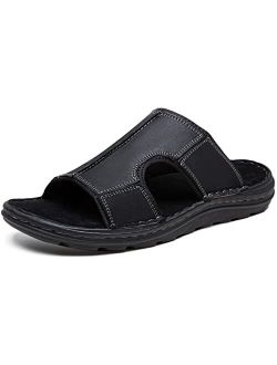 Sandals For Men Leather Arch Support Mens Sandals Outdoor Mens Beach Slide Sandals