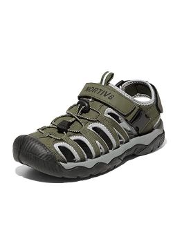 NORTIV 8 Men's Sandals, Closed Toe Athletic Sport Sandals, Mens Summer Shoes, Lightweight Trail Walking Sandals for Men