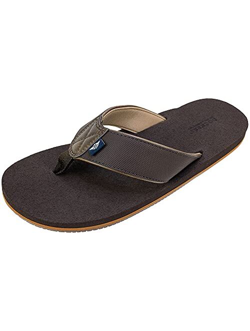 Dockers Mens Sandal Super Cushion Flip Flop, Pool and Beach Sandals, Men's sizes 7-8 to 11-12