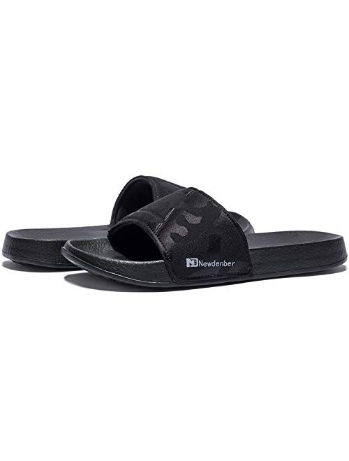 NewDenBer Men's Comfort Slide Sandals Lightweight EVA Rubber Slip on Sandals