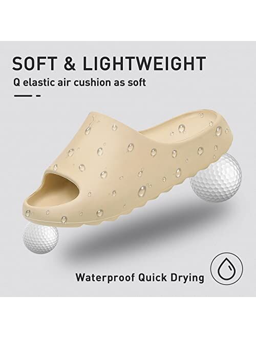 XTJSCBDSH Cloud Slides for Men and Women, Quick Drying Pillow Slippers Open Toe Thick Soft, Platform Slide Sandals