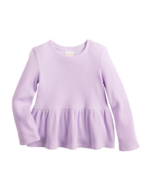 Baby & Toddler Girl Jumping Beans Thermal Long Sleeve Peplum Tee