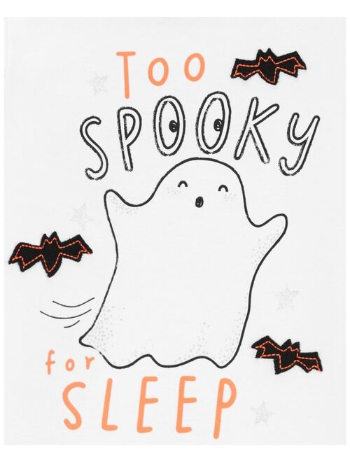 CARTER'S Toddler Boys and Toddler Girls Halloween Ghost 100% Snug Fit Cotton Pajamas, 2 Piece Set