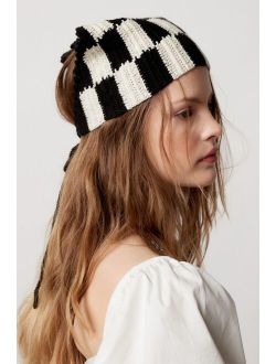 Checkerboard Crochet Headscarf