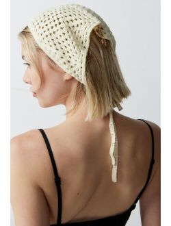 Shell-Trimmed Crochet Headscarf